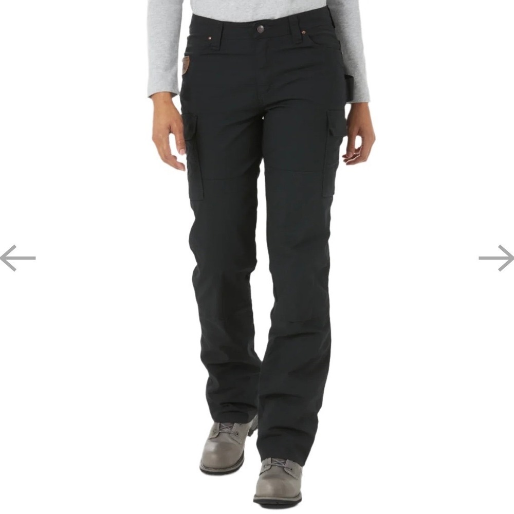 NEW Wrangler Womens Riggs Workwear Black Slim Fit Ripstop Ranger Pants 8 x34